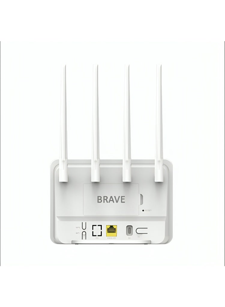 بريف محطة BRAVE T30 LTE CAT4 المنزلية مزودة ببطارية سعة 2500 مللي أمبير، وتتميز بسهولة الإعداد، وتدعم الاتصال بما يصل إلى 16 مستخدمًا بسرعة تصل إلى 150 ميجابت في الثانية عبر شبكة الجيل الرابع LTE. - Image 2